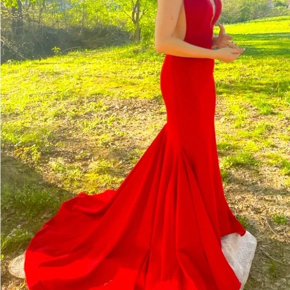 Jovani | Dresses | Red Jovani Size 4 Dress Perfect For Prompageant |  Poshmark